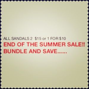 Shoes on sale, clothes (2) more